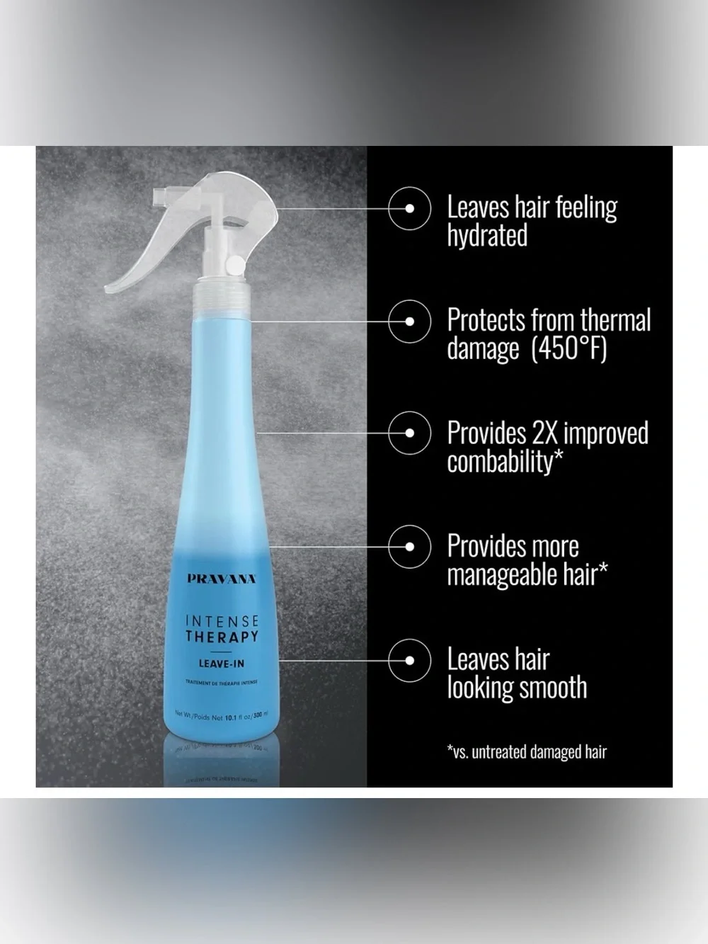 PRAVANA Intense Therapy Leave-In Conditioner Spray Treatment & Detangler | Insta